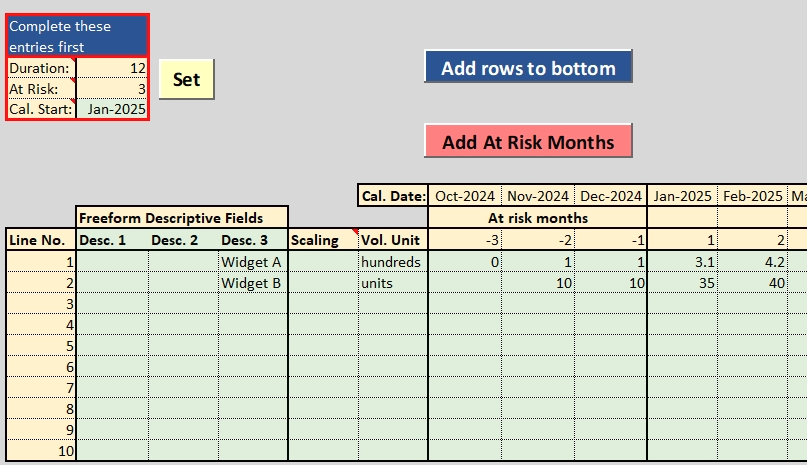 Business case Excel image